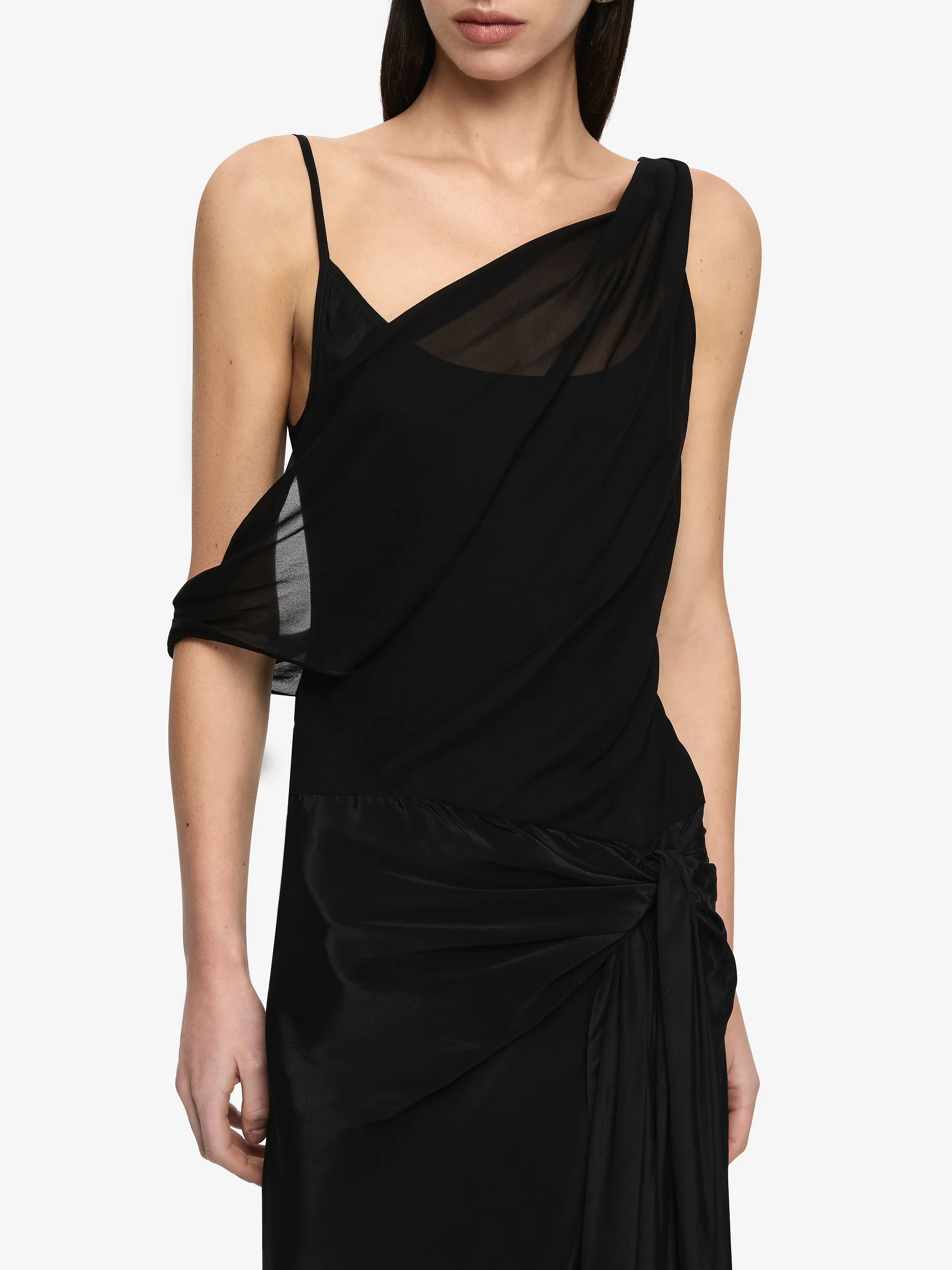 ANIKA LAYERED MAXI DRESS - BLACK - Image 3