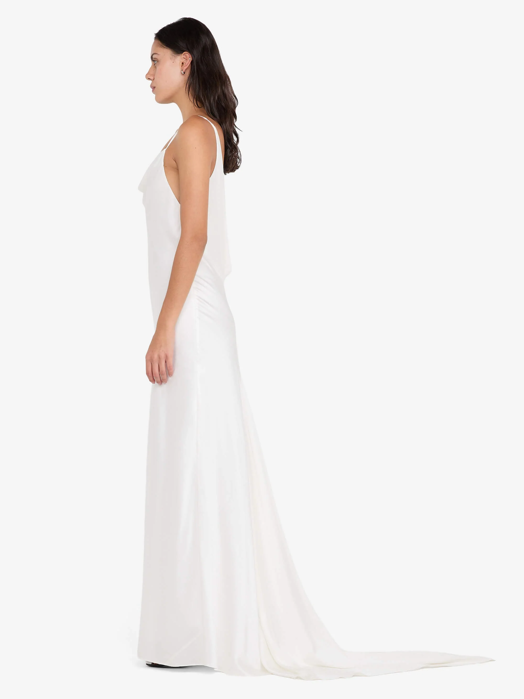BENNET COWL GOWN - WHITE - Image 2