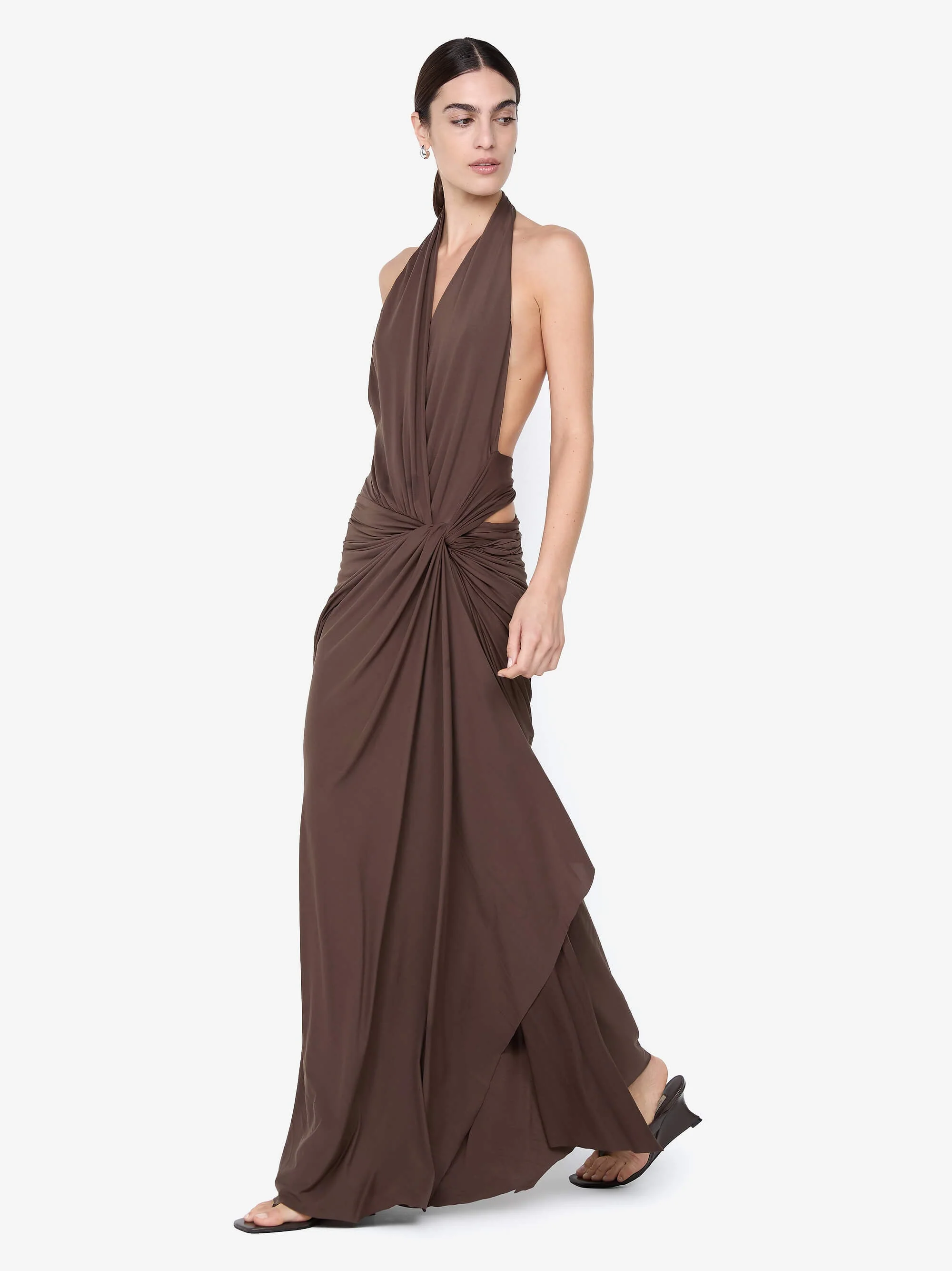 CLEMENTINE TWIST DRESS - MILK CHOCOLATE - Image 2