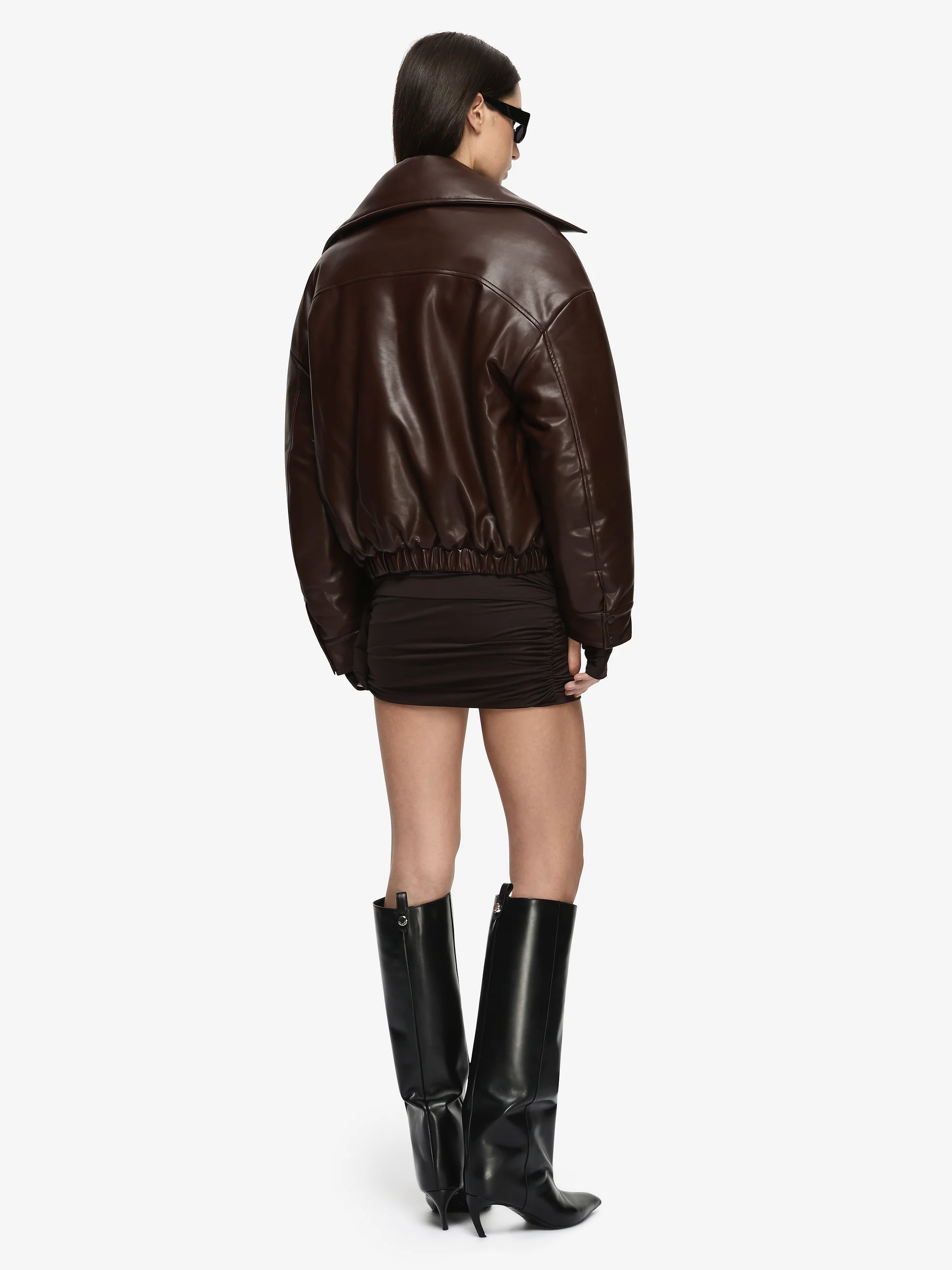 DENA OVERSIZED JACKET - DARK CHOCOLATE - Image 3