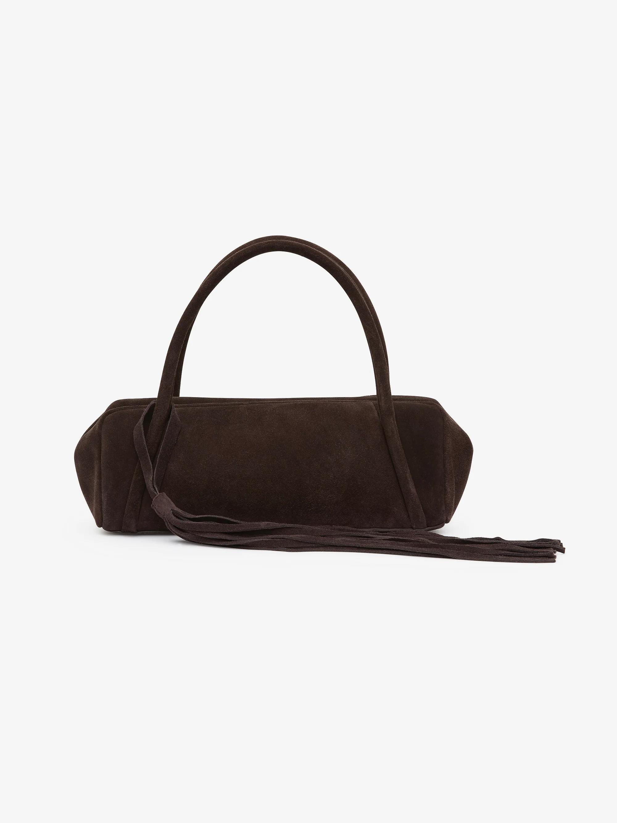 DEVIN BAGUETTE BAG - CHOC SUEDE