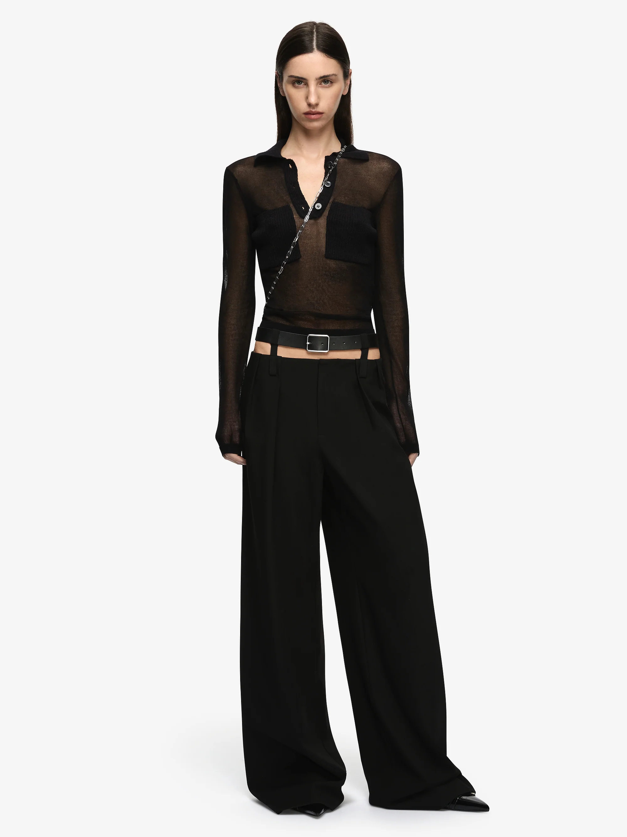 ELKE LONG SLEEVE TOP - BLACK