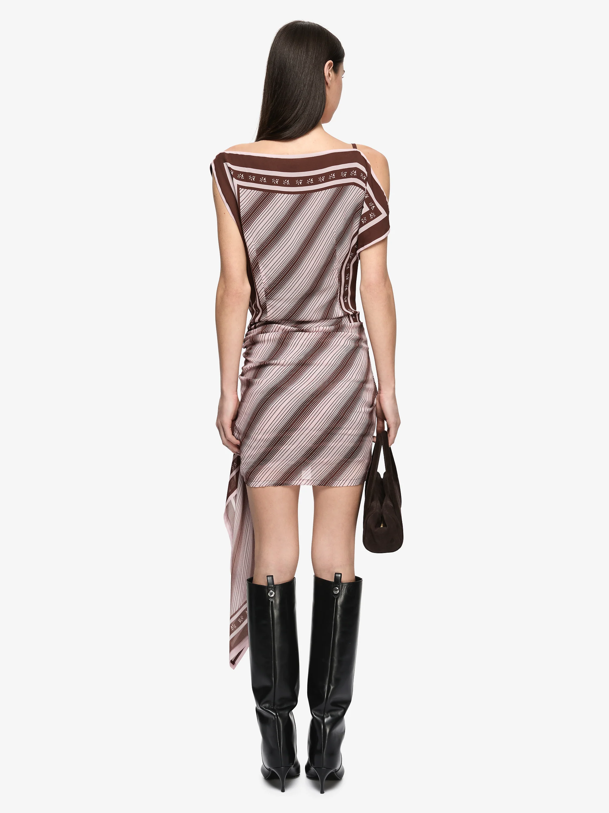 EVELY MINI DRESS  - GEO SCARF PRINT - Image 4