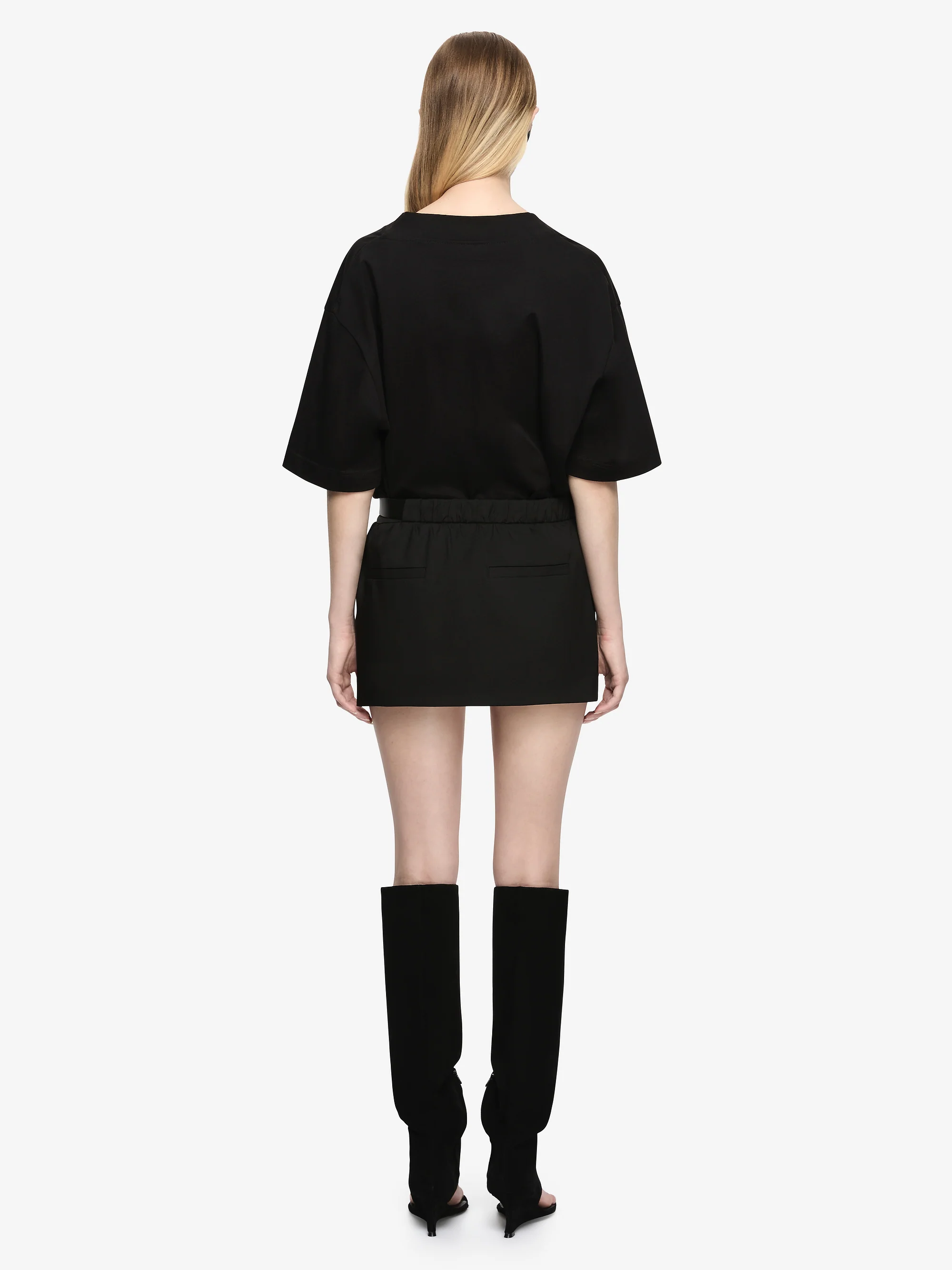 HENLEY BELT SKIRT - BLACK - Image 5