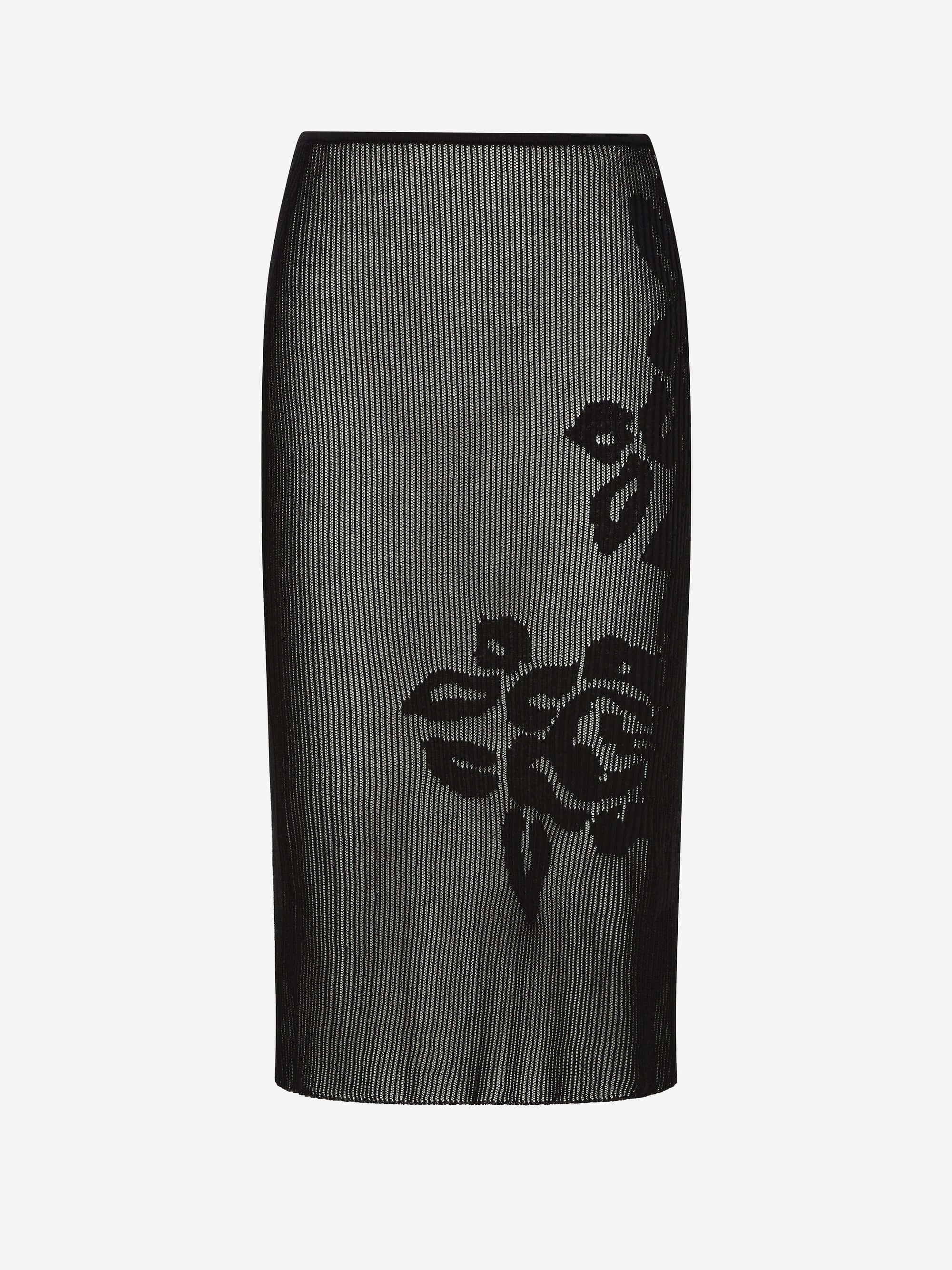KORALI MIDI SKIRT - BLACK/IVORY - Image 6