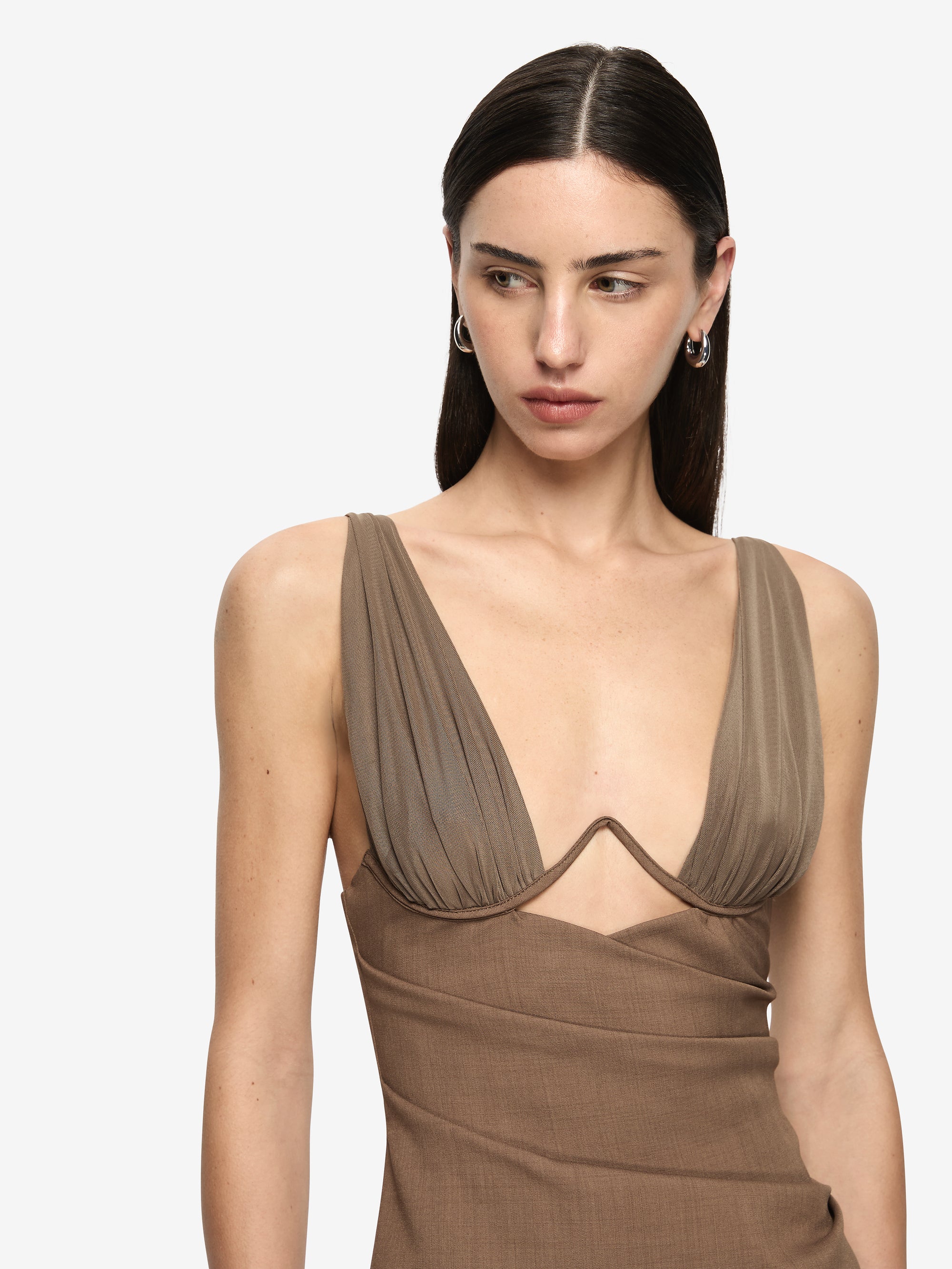 MIKA MINI DRESS - TAUPE - Image 3