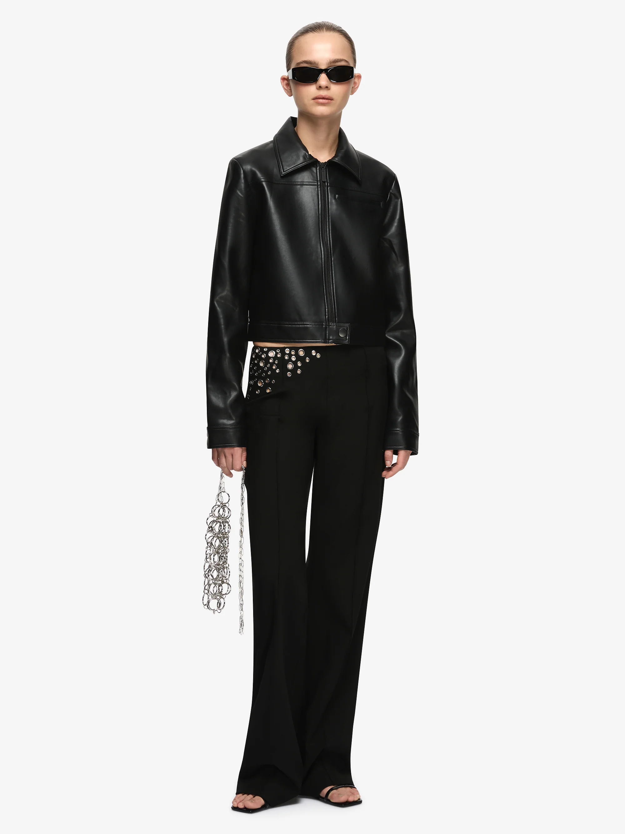 SAPHIRA CROPPED JACKET - BLACK - Image 3