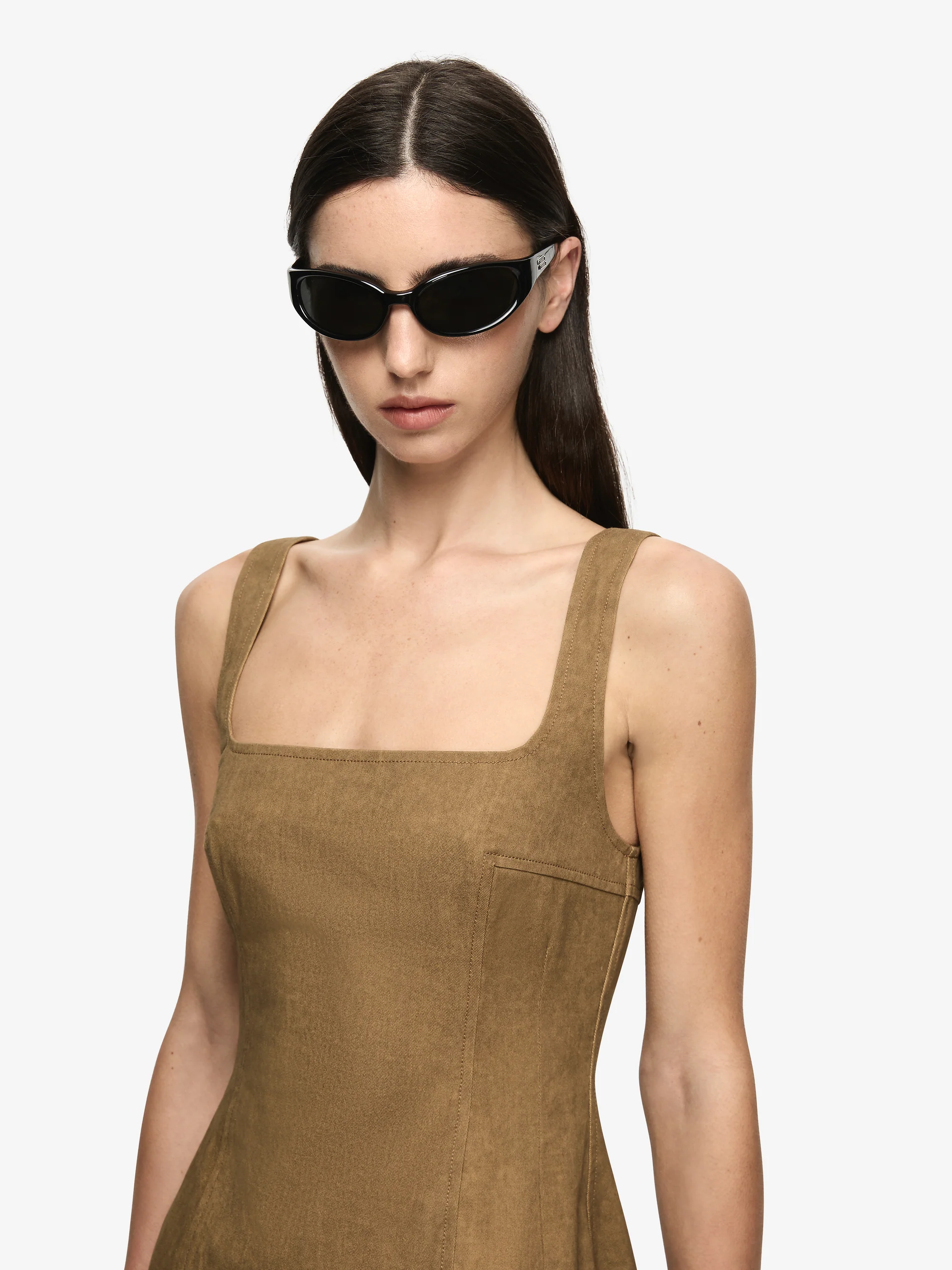 SILAS MINI DRESS - OLIVE - Image 2