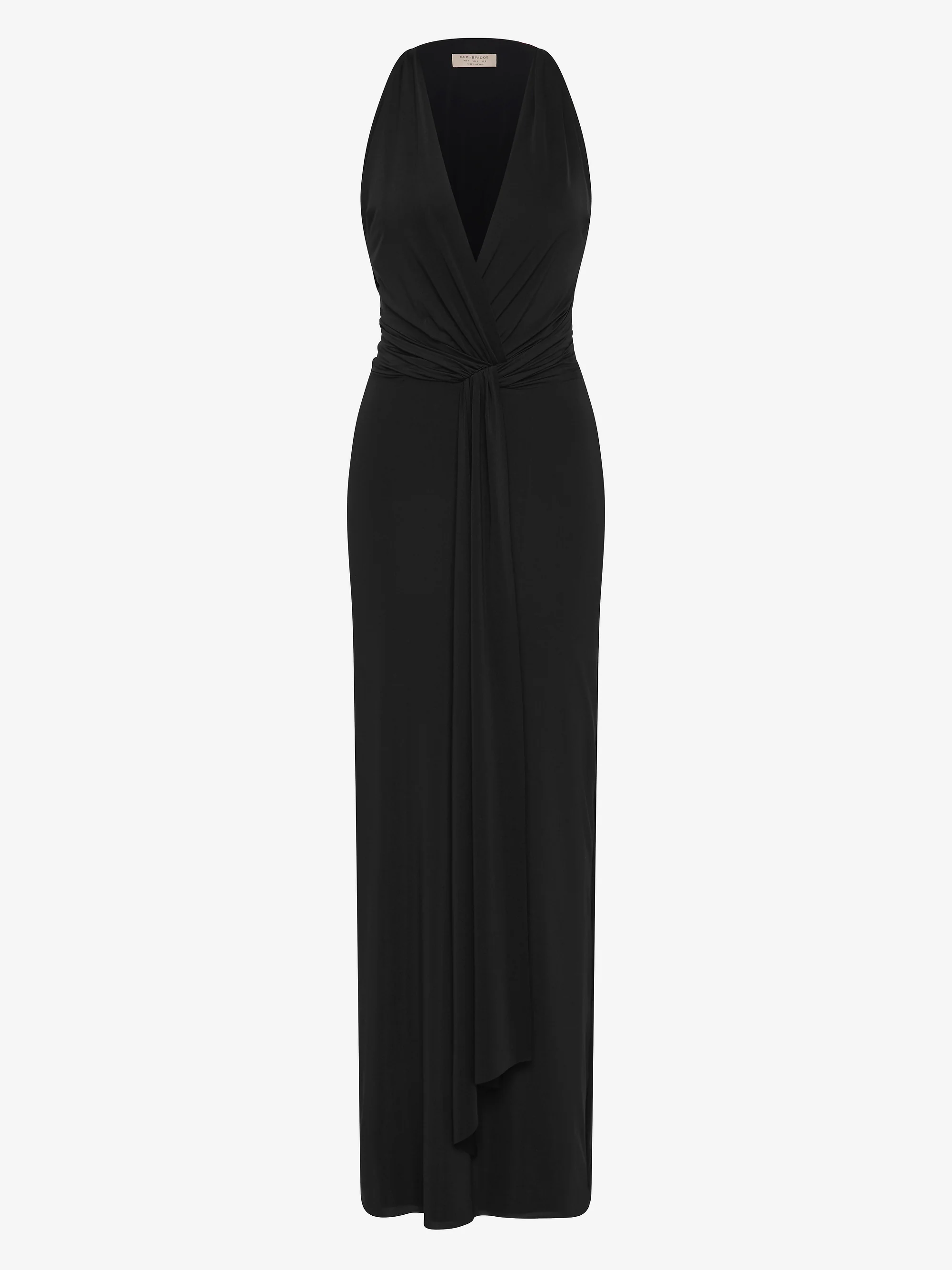 THALIA V MAXI DRESS - BLACK - Image 6
