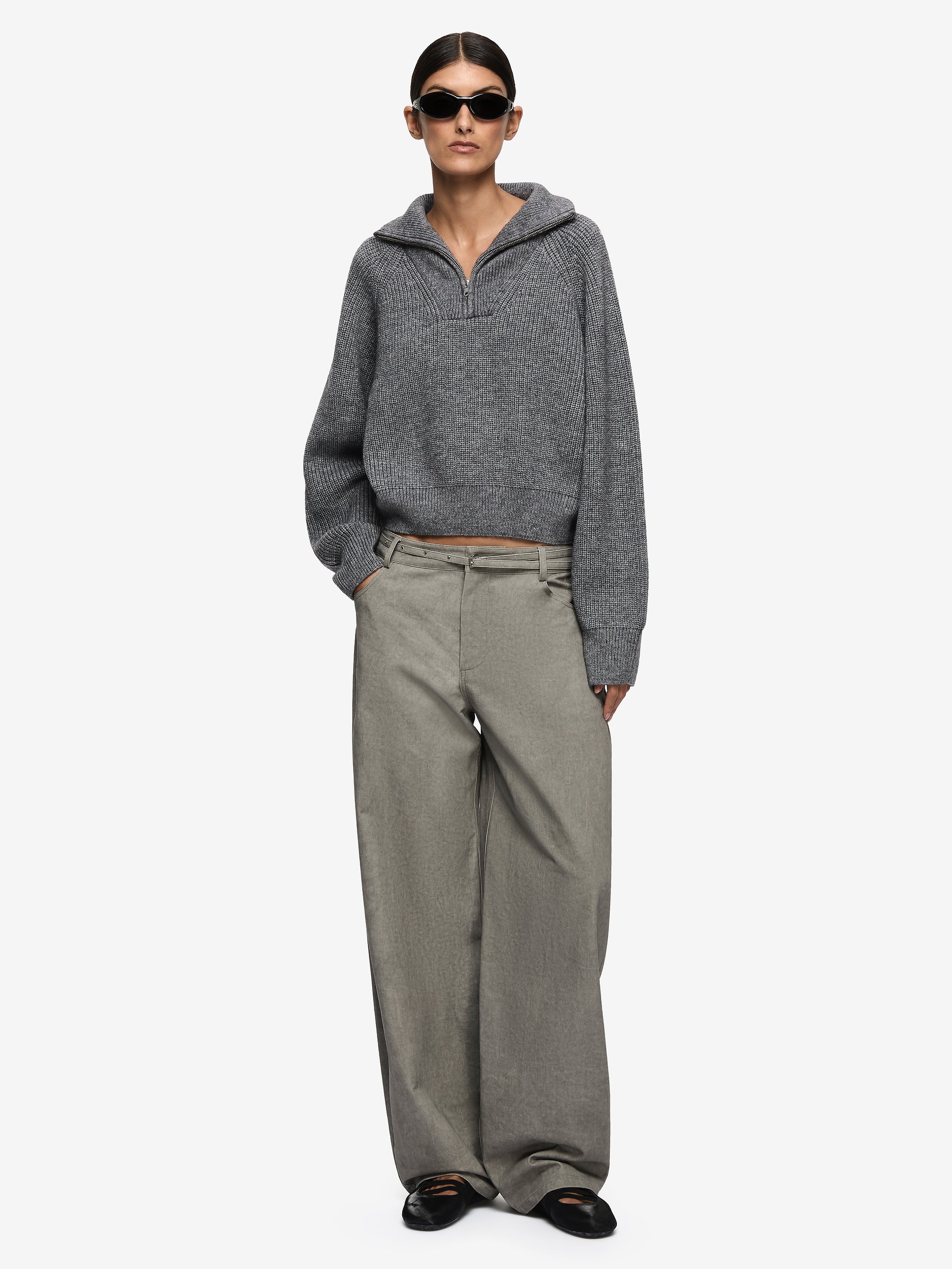 TORIE CROPPED JUMPER - CHARCOAL - Image 3
