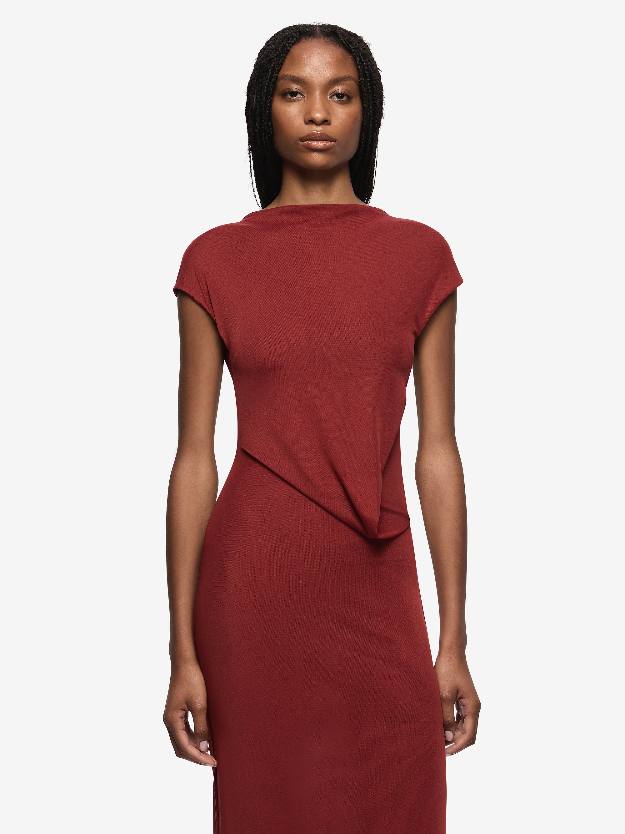 WILLORIN LAYERED MAXI DRESS - SANGRIA - Image 3