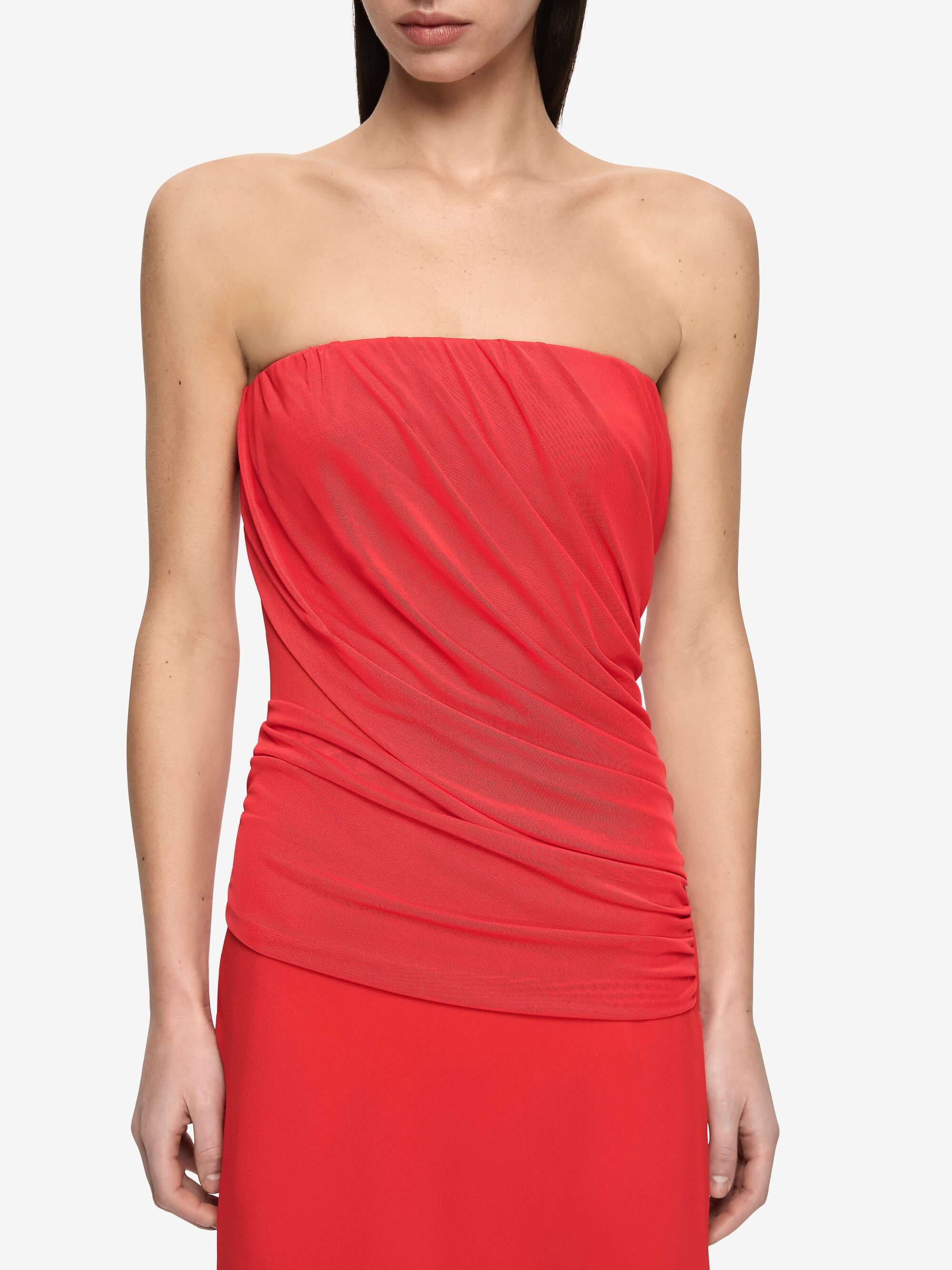 XANTHI STRAPLESS MAXI DRESS - FLAME - Image 4