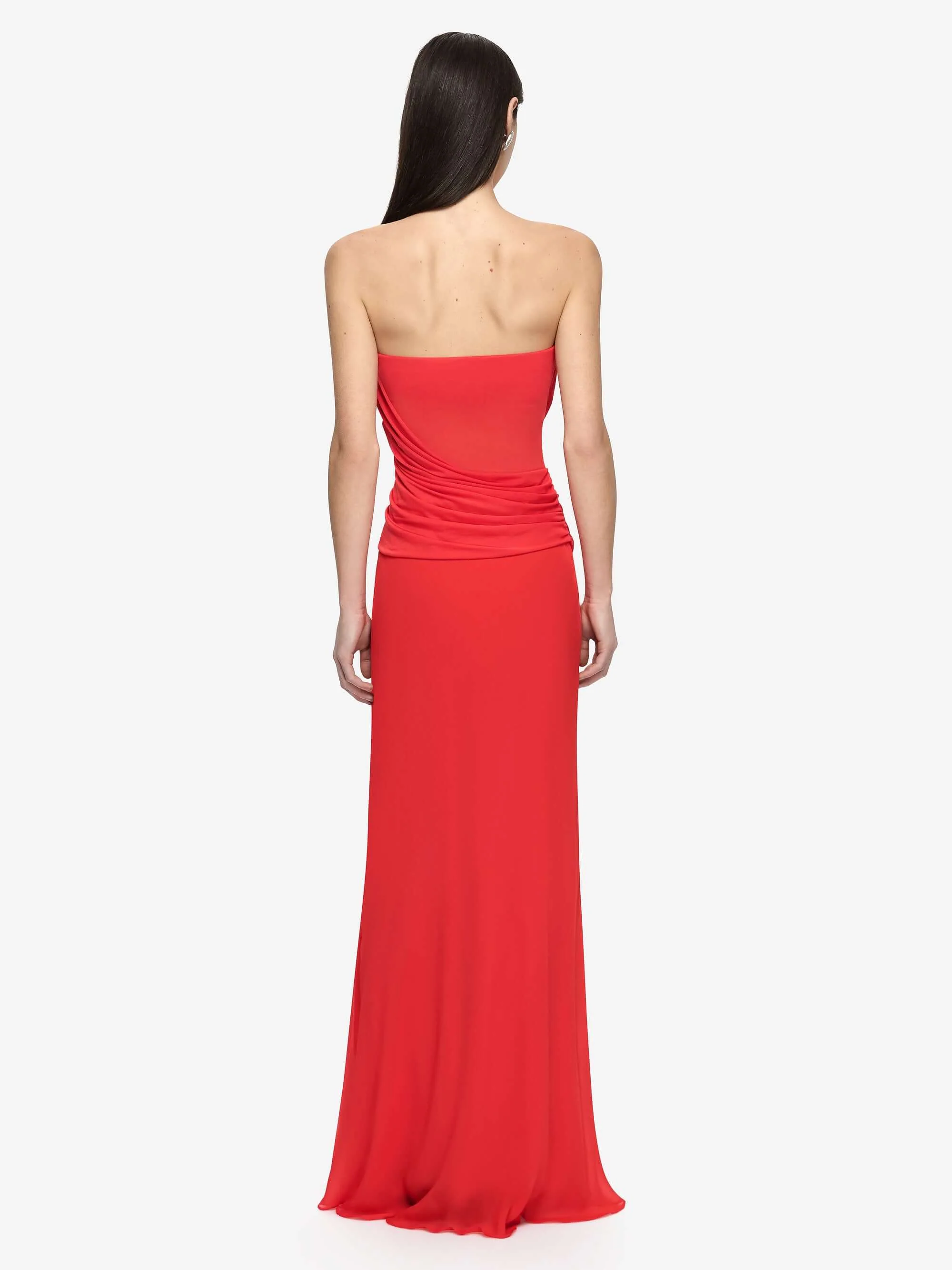 XANTHI STRAPLESS MAXI DRESS - FLAME - Image 5