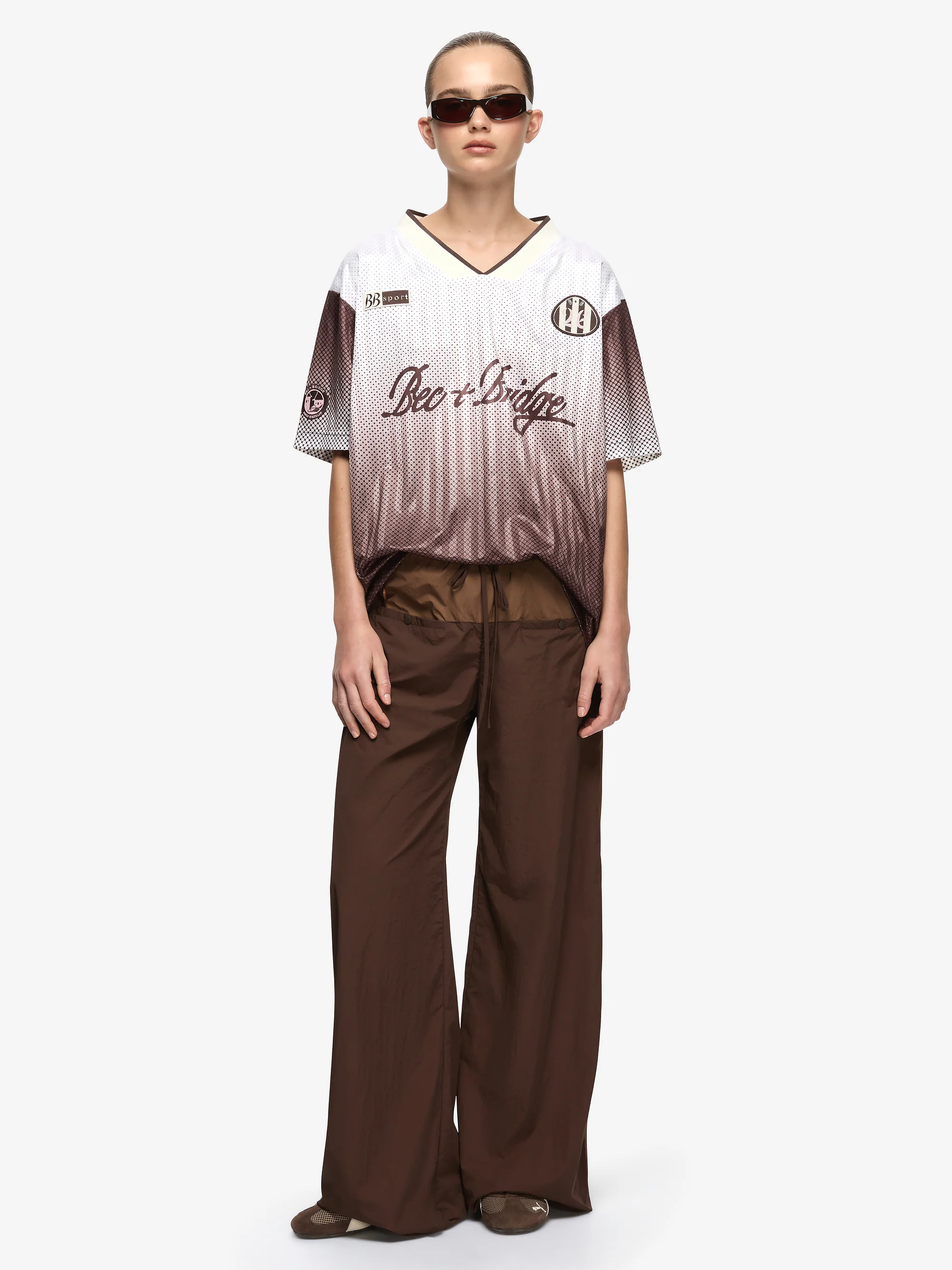 ZELIA JERSEY T SHIRT - BITTER CHOC OMBRE