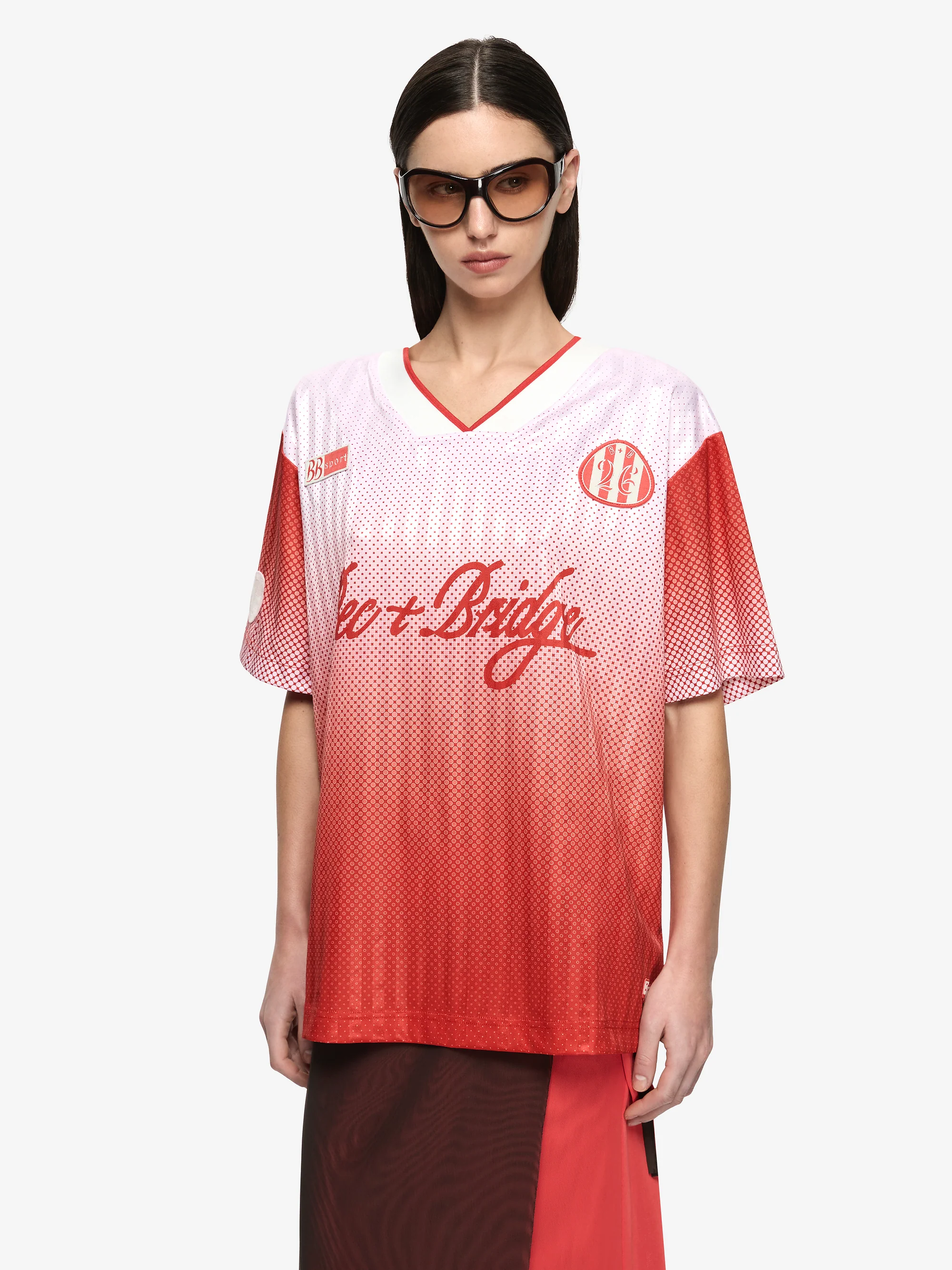 ZELIA JERSEY T SHIRT - FLAME OMBRE - Image 2