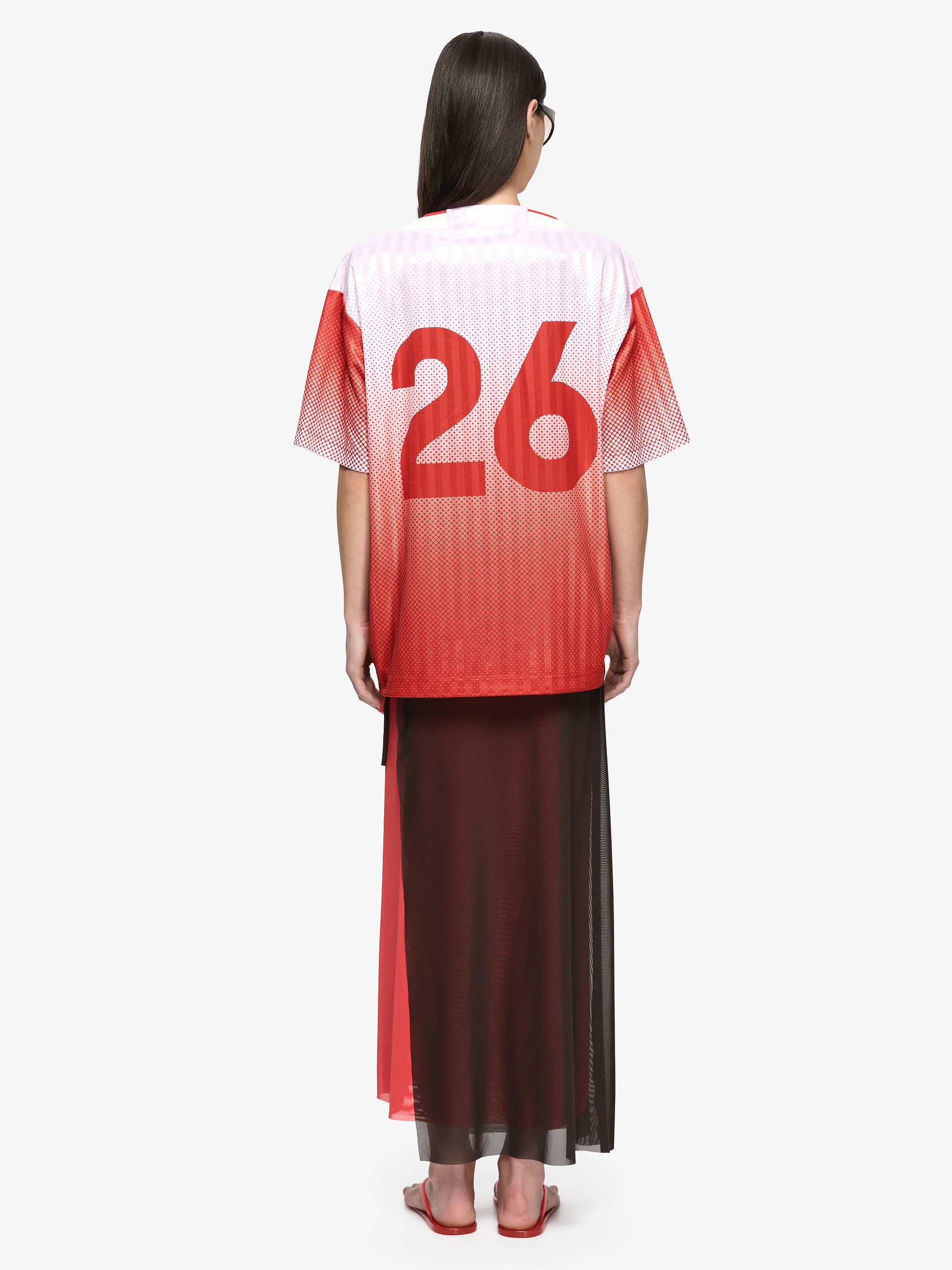 ZELIA JERSEY T SHIRT - FLAME OMBRE - Image 4